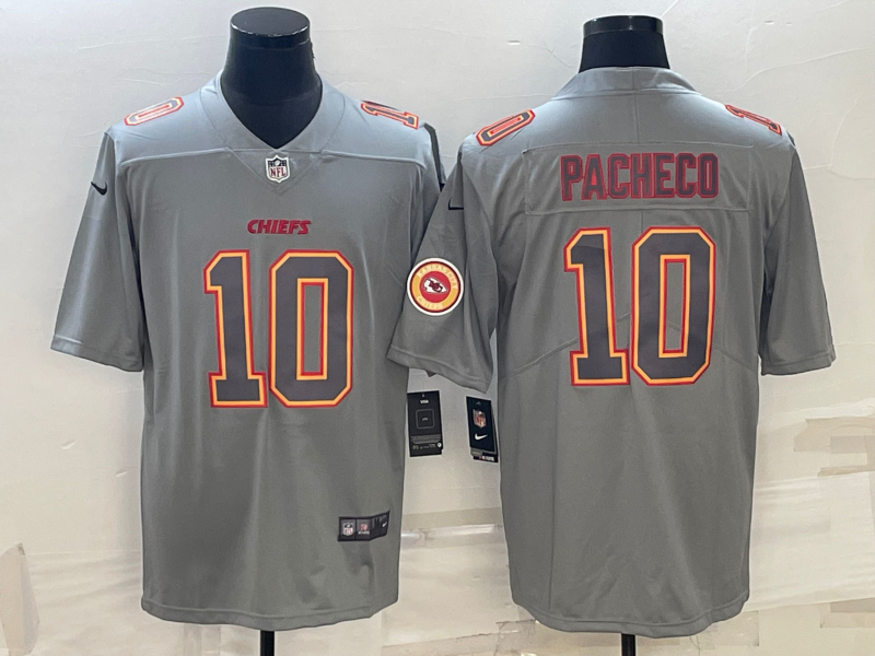 Men's Kansas City Chiefs Isiah Pacheco #10 Grey Jersey